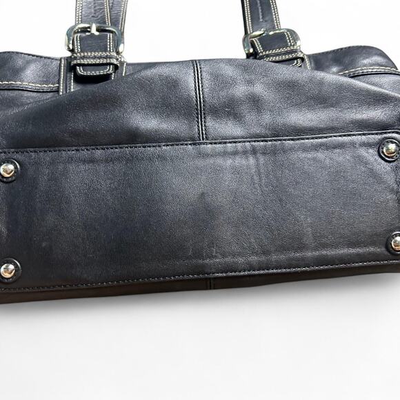 Black coach pleated leather - Picture 8 of 8